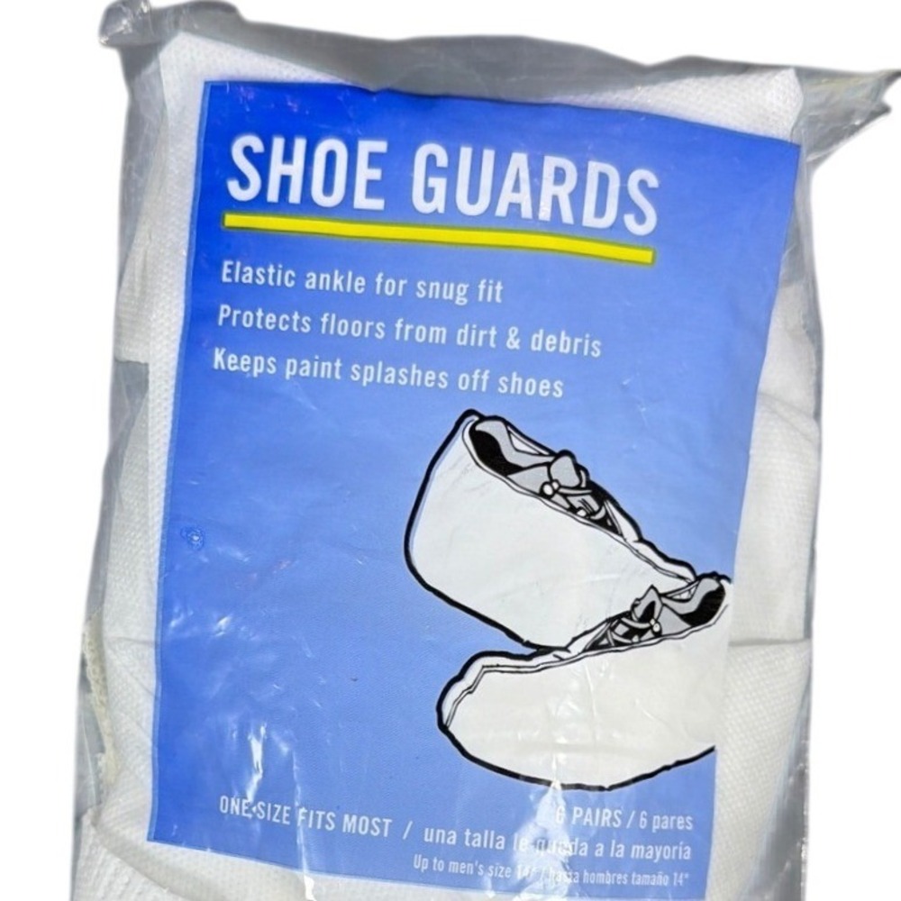 Trimaco Pro Protection Shoe Guards Disposable White 4 Pairs One Size 04508/LWS